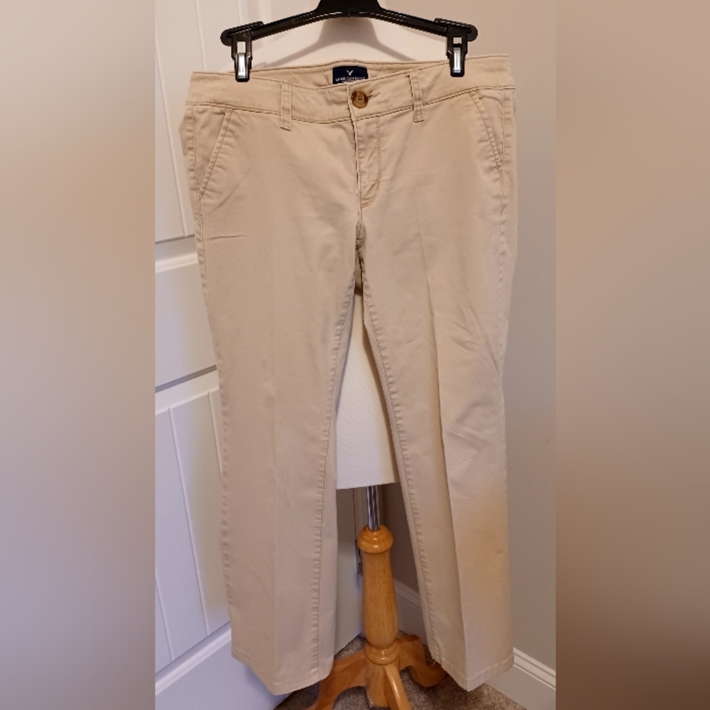 AMERICAN EAGLE KICK BOOT KHAKIS SZ 8 SHORT ###0808